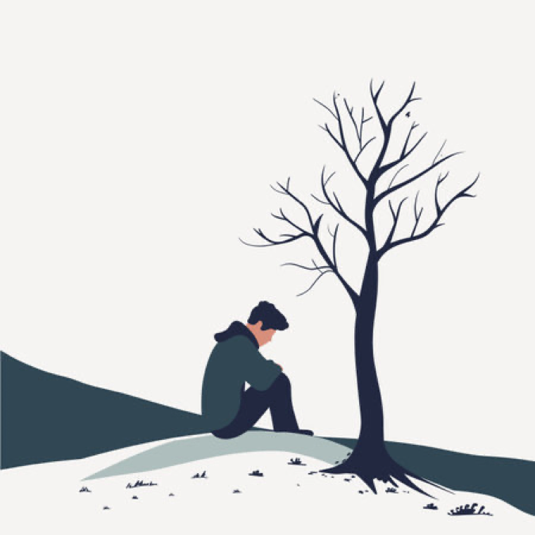 Loneliness illustration